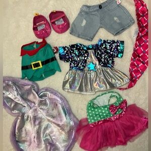 BAB Build A Bear brand Clothes Lot some Christmas themed read description
